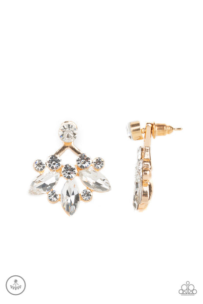 Crystal Constellations - Gold Paparazzi Earrings