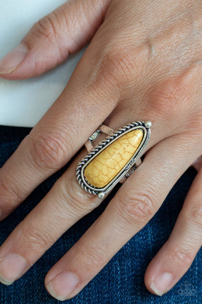 Pioneer Plains - Yellow - Paparazzi Ring