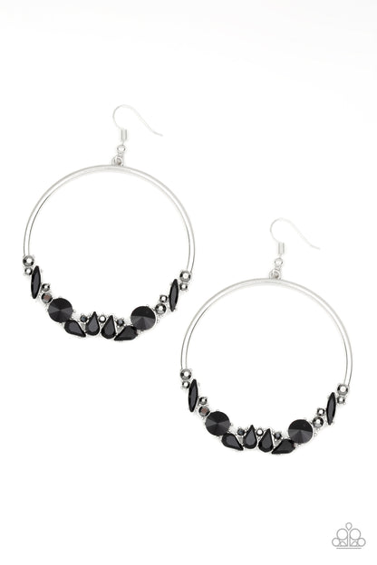 Business Casual - Black - Paparazzi Earrings