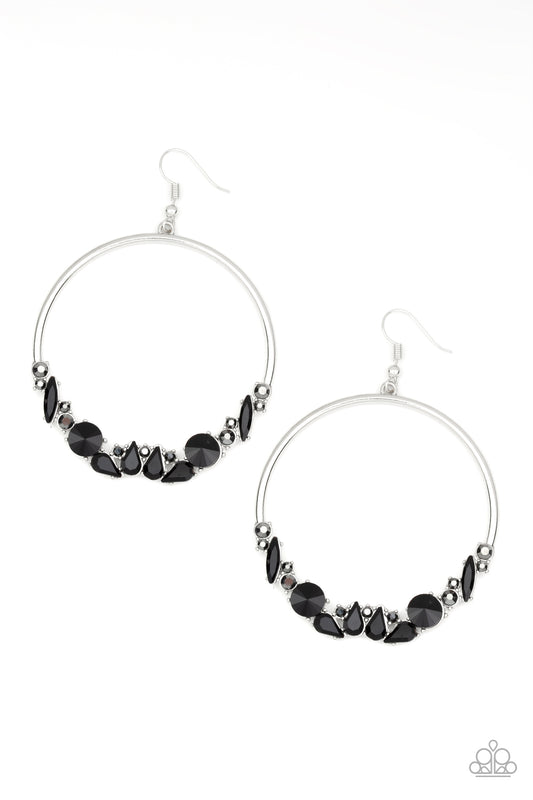 Business Casual - Black - Paparazzi Earrings