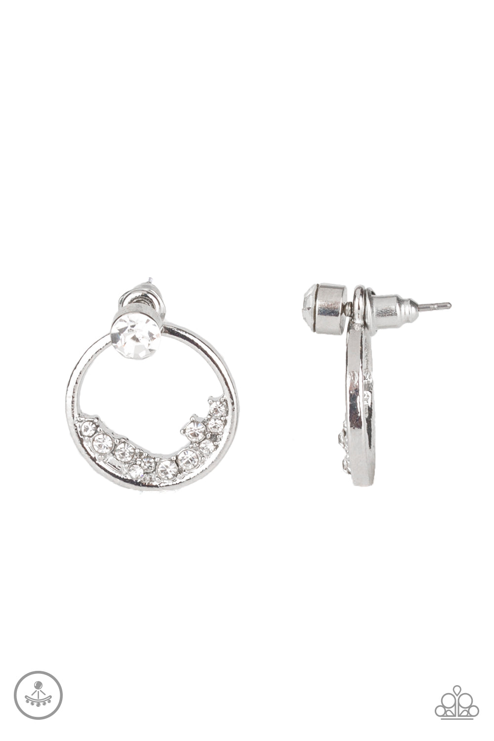 Rich Blitz - White Post Earrings
