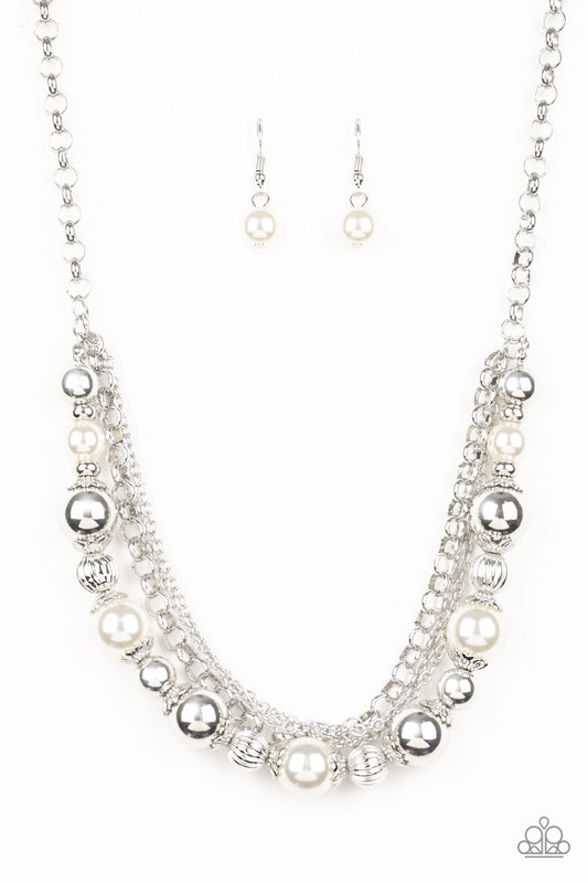 5th Avenue Romance - White - Paparazzi Necklace