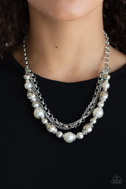 5th Avenue Romance - White - Paparazzi Necklace