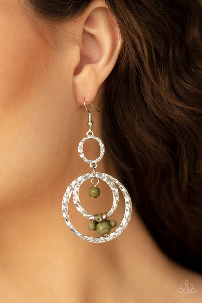 Rio Rustic - Green - Paparazzi Earrings