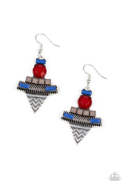 Tribal Terrain - Multi Paparazzi Earrings