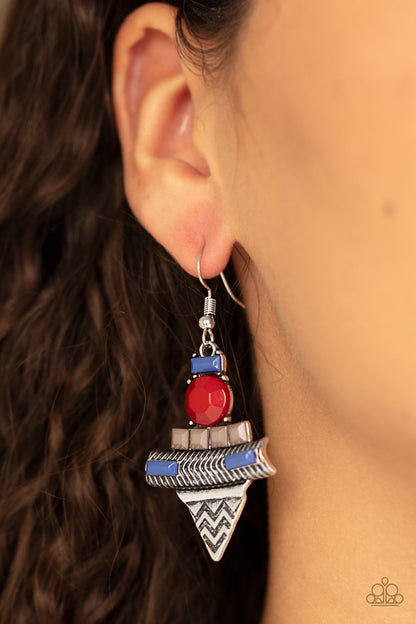 Tribal Terrain - Multi Paparazzi Earrings
