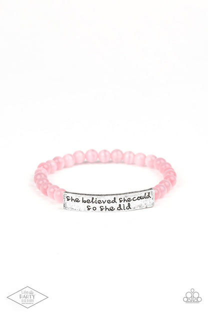 So She Did - Pink - Paparazzi Bracelet