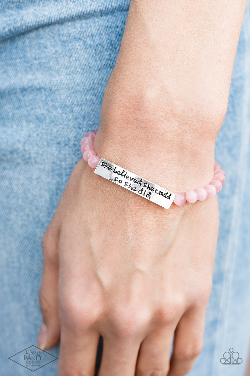 So She Did - Pink - Paparazzi Bracelet
