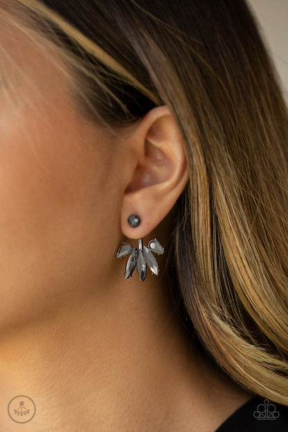 Stunningly Striking - Black - Paparazzi Earrings
