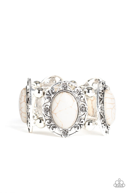 Rodeo Rancho - White - Paparazzi Bracelet
