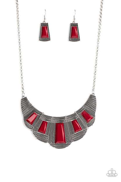 Lion Den - Red - Paparazzi Necklace