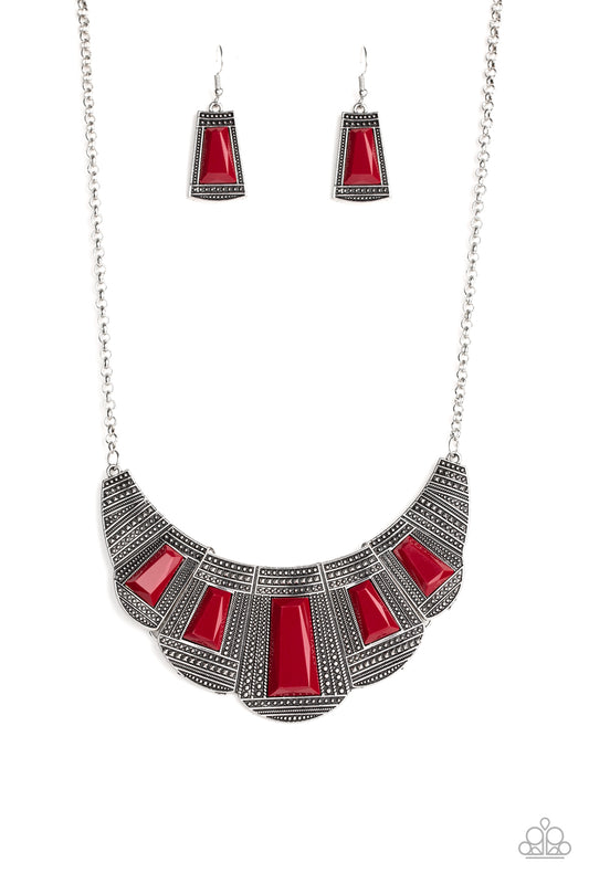 Lion Den - Red - Paparazzi Necklace