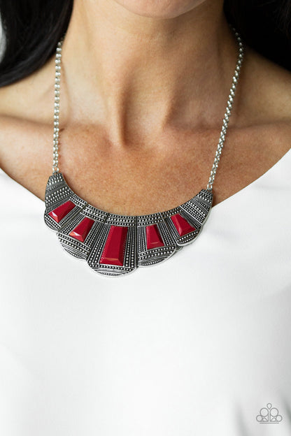 Lion Den - Red - Paparazzi Necklace