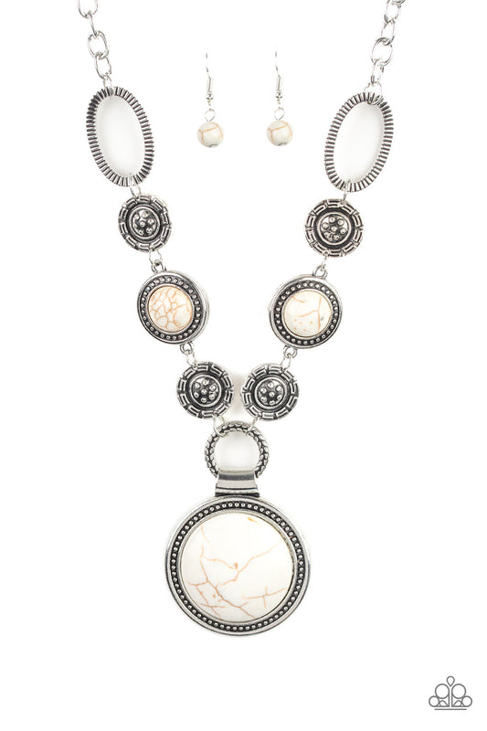 Sedona Drama - White - Paparazzi Necklace