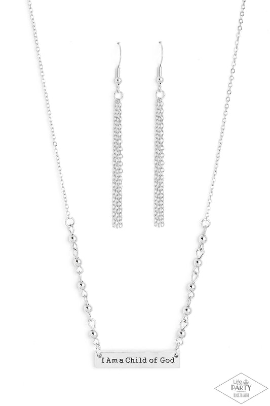 Send Me An Angel - Silver - Paparazzi Necklace(2023 Black Diamond LOP)