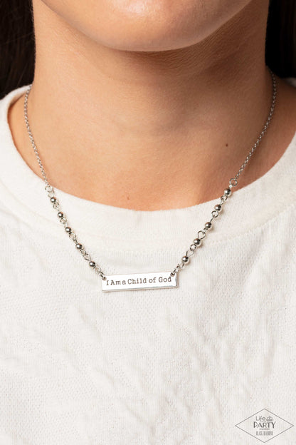 Send Me An Angel - Silver - Paparazzi Necklace(2023 Black Diamond LOP)