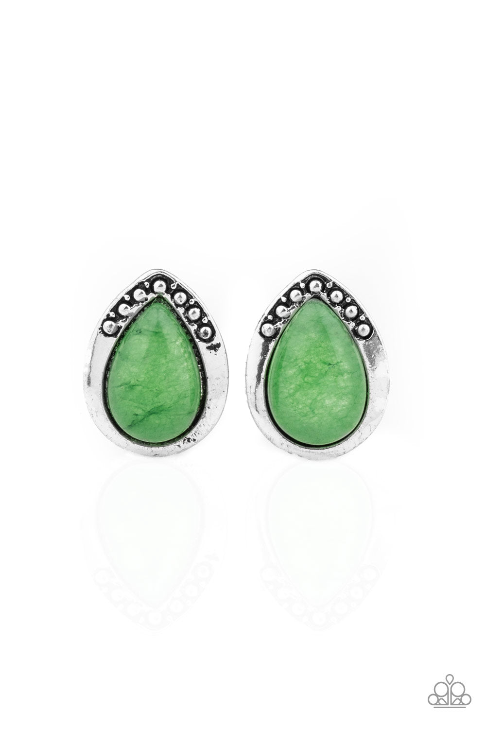 Stone Spectacular - Green - Paparazzi Earrings