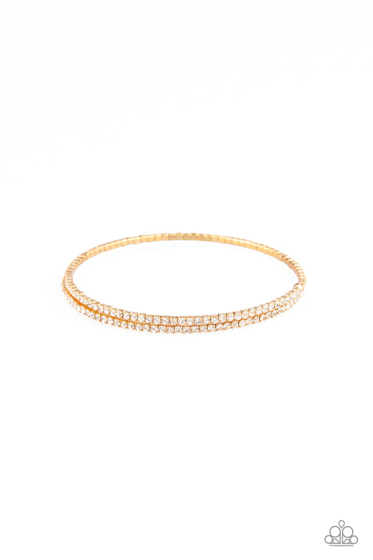 Sleek Sparkle - Gold Bracelet