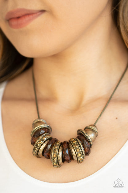 Metro Mantra - Brass - Paparazzi Necklace