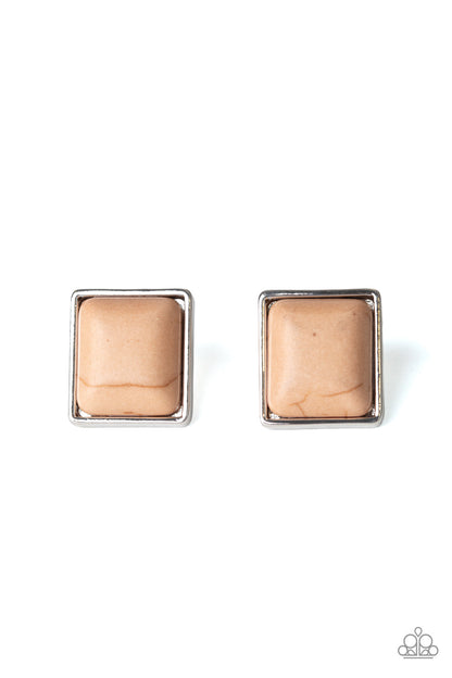 Eco Elegance - Brown - Paparazzi Earrings