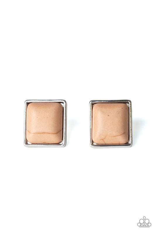 Eco Elegance - Brown - Paparazzi Earrings