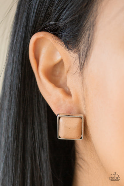 Eco Elegance - Brown - Paparazzi Earrings