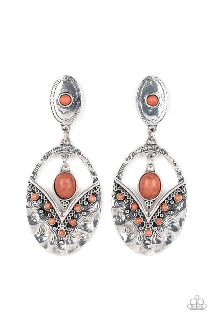 Terra Tribute - Brown - Paparazzi Earrings