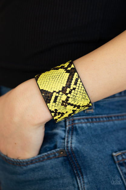 The Rest Is Hiss-tory - Yellow Snap Bracelet
