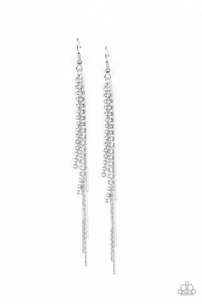 Reign Check - White Earrings