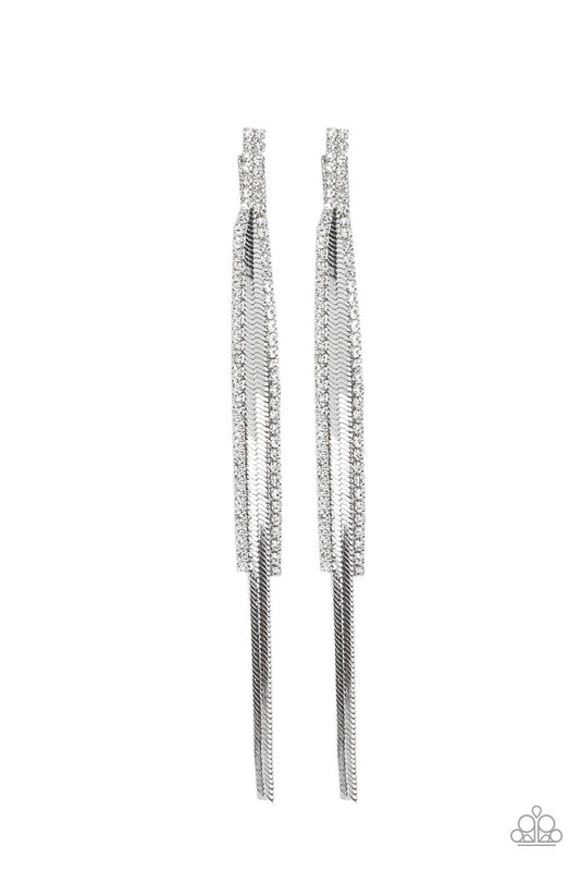 Flavor of the Sleek - White Earrings