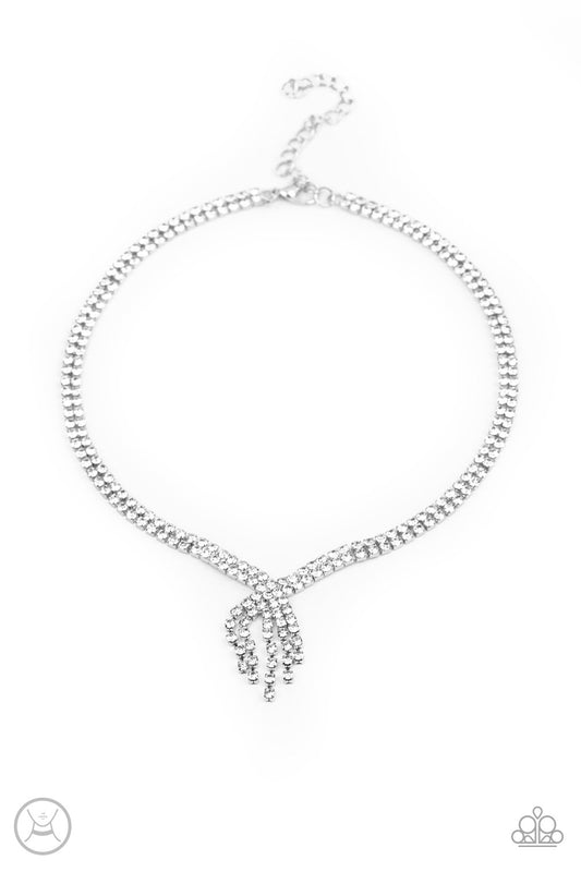 Ante Up - White - Paparazzi Necklace