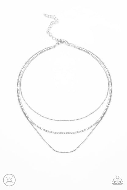 Battle of the Glitz - White - Paparazzi Necklace