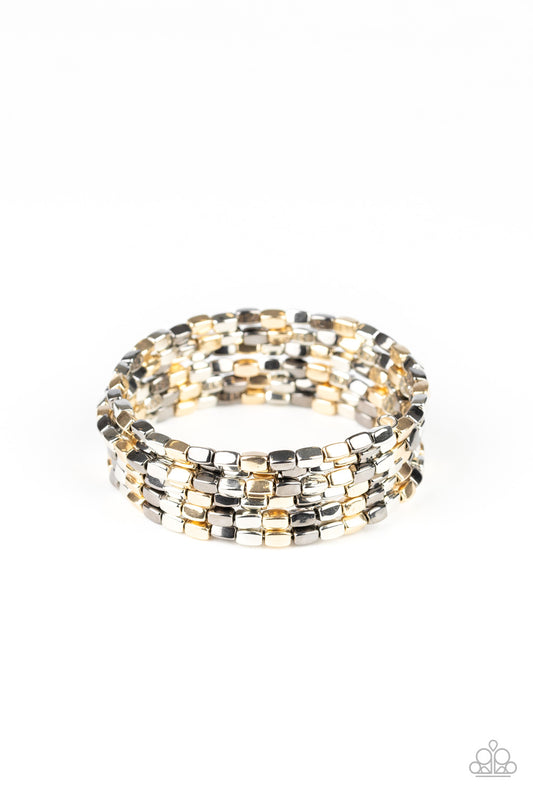 Stunningly Stacked - Multi - Paparazzi Bracelet