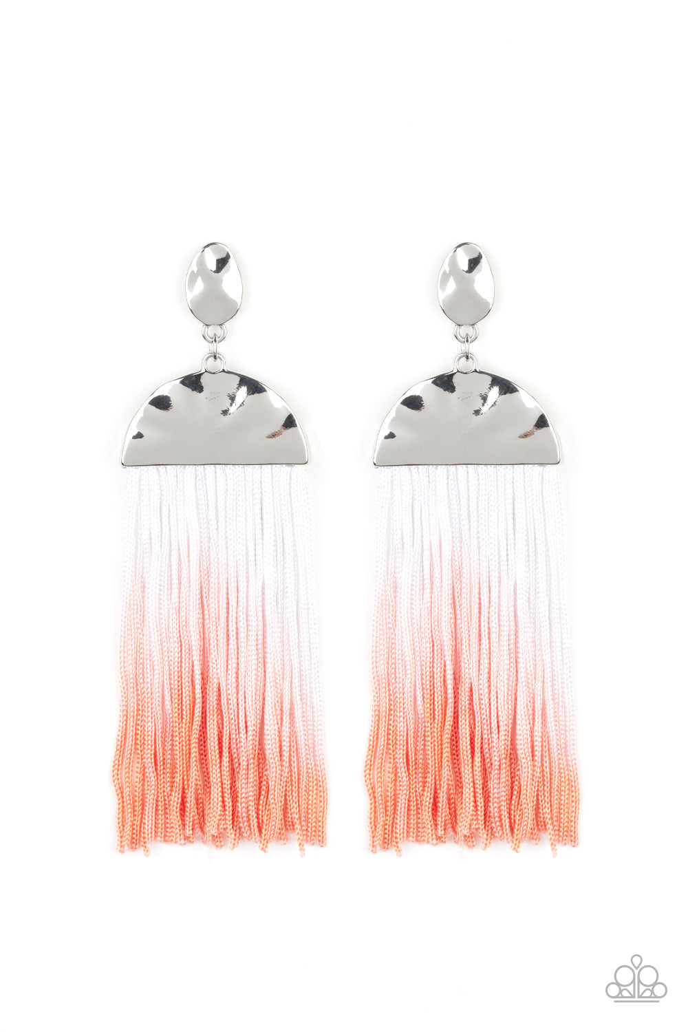 Rope Them In - Orange Post Earrings