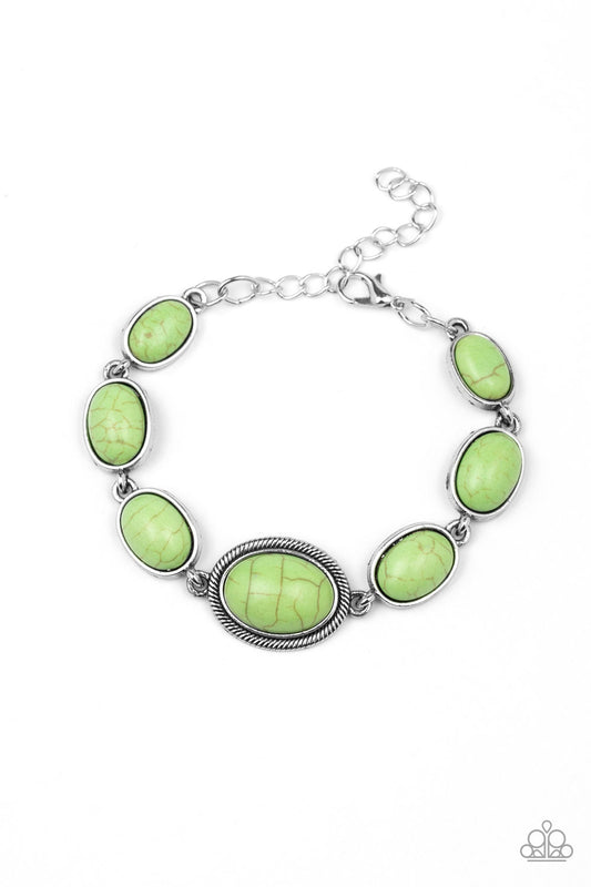 Serene Stonework - Green Adjustable Clasp Bracelet