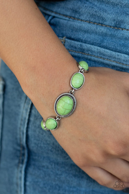 Serene Stonework - Green Adjustable Clasp Bracelet