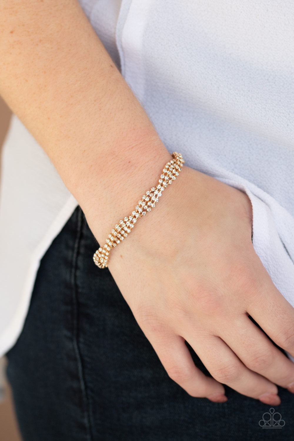 Braided Twilight - Gold - Paparazzi  Bracelet