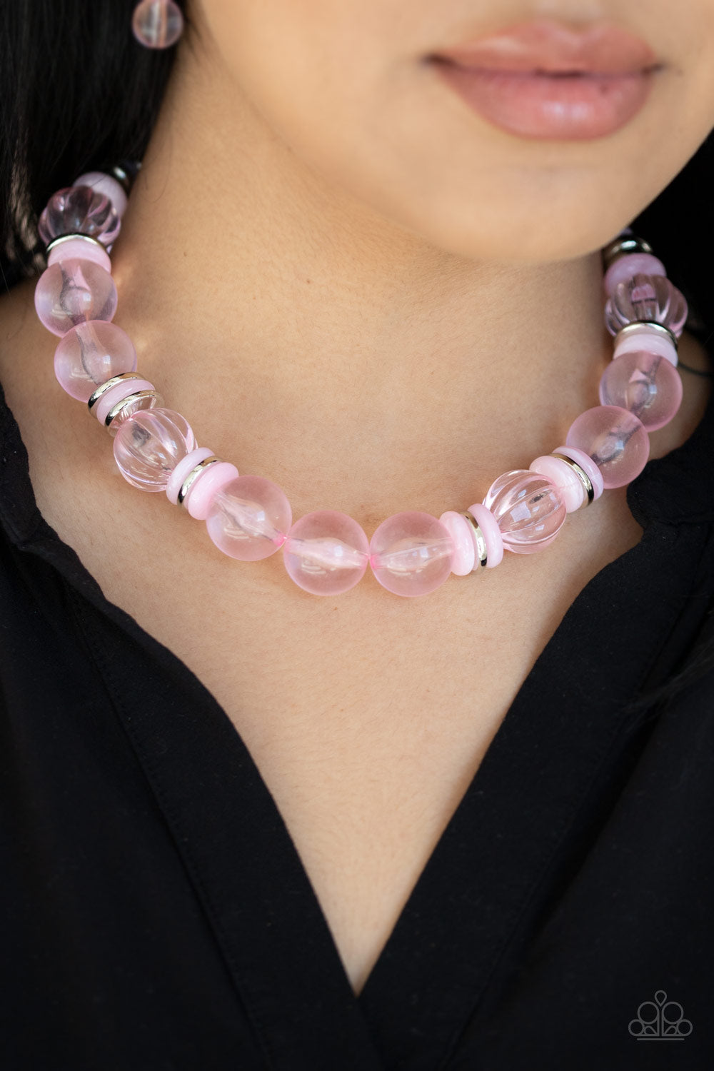 Bubbly Beauty - Pink - Paparazzi Necklace