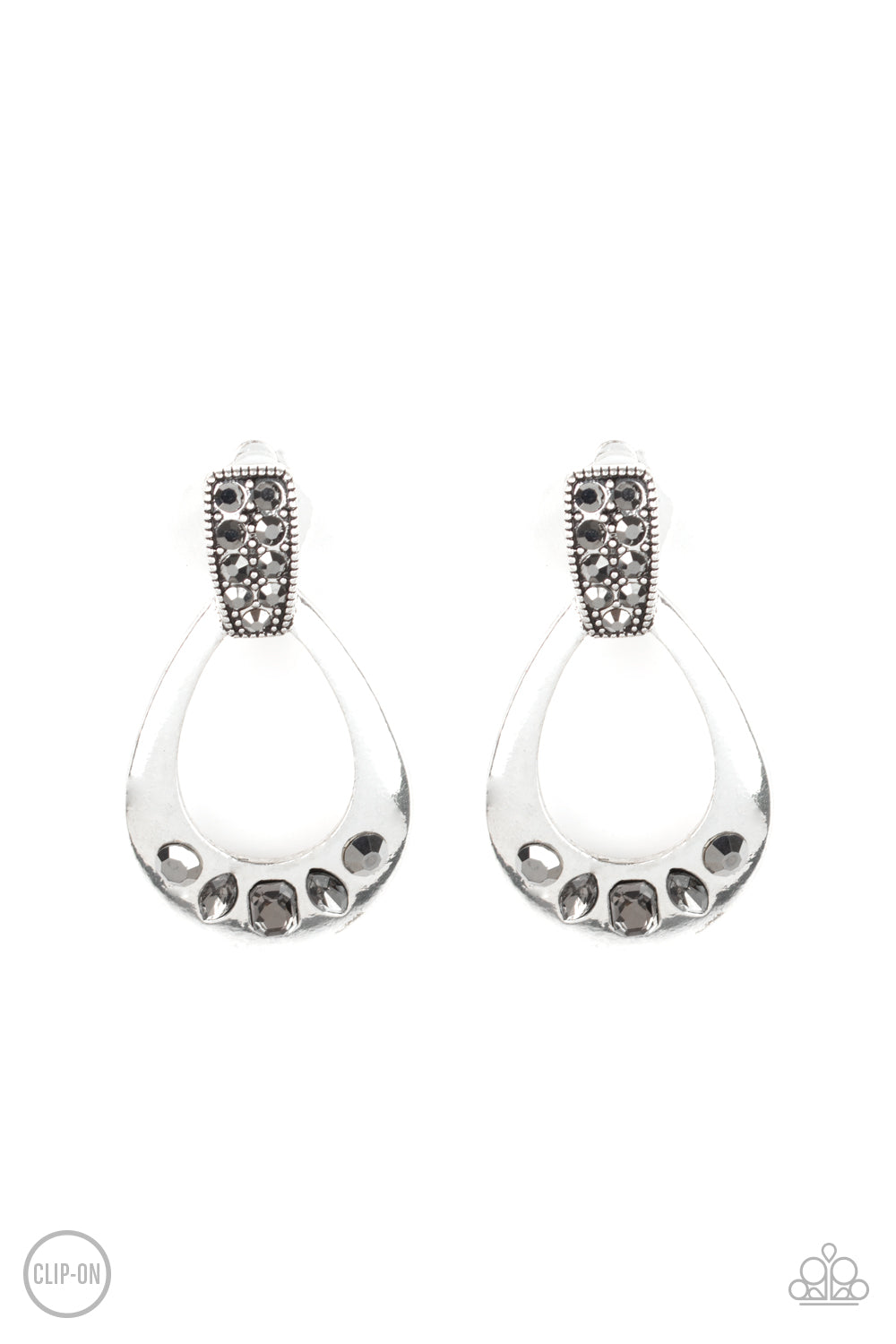 Broker Babe - Silver - Paparazzi Earrings