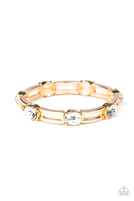 Flash or Credit? - Gold - Paparazzi Bracelet