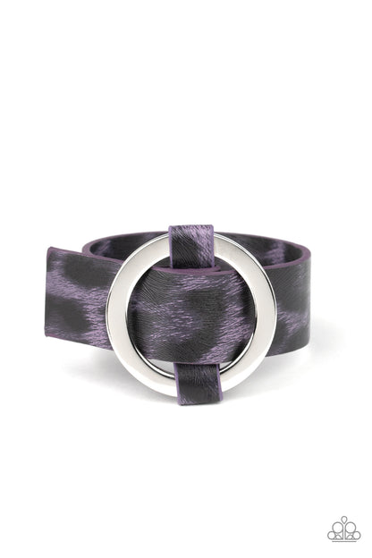 Jungle Cat Couture - Purple Buckle Bracelet
