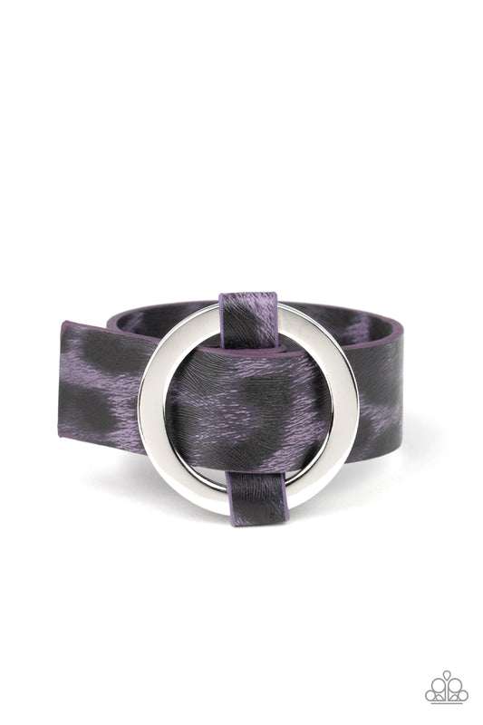 Jungle Cat Couture - Purple Buckle Bracelet
