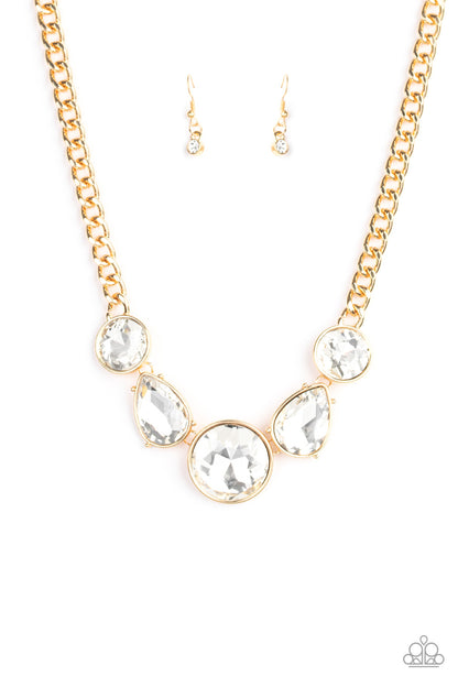All The World's My Stage - Gold - Paparazzi Necklace