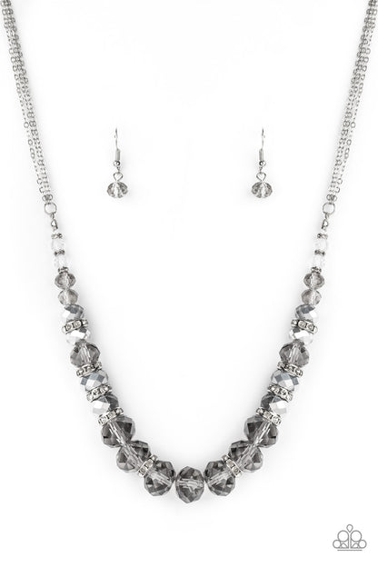 Distracted by Dazzle - Silver - Paparazzi Necklace