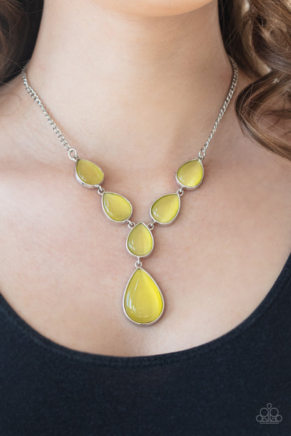 Dewy Decadence - Yellow - Paparazzi Necklace