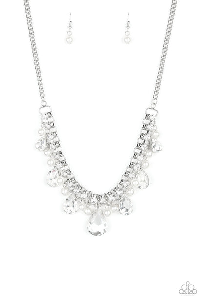 Knockout Queen - White - Paparazzi Necklace
