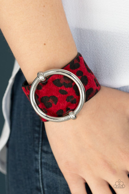 Asking Fur - Trouble - Red - Paparazzi Bracelet