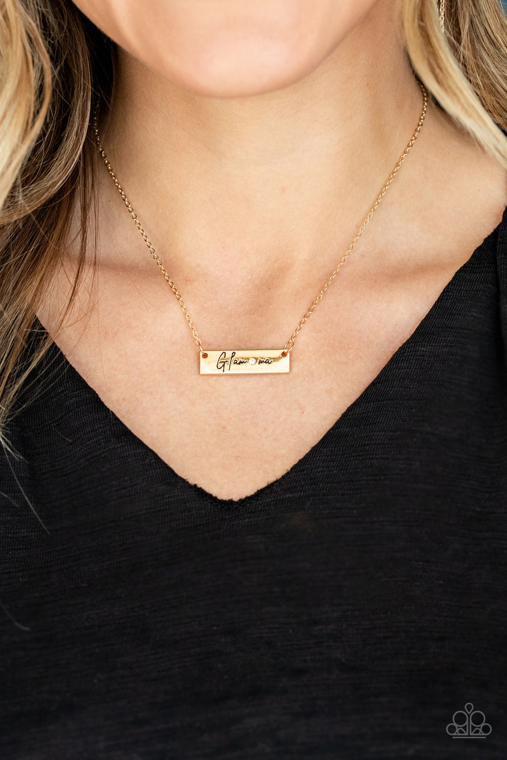 The GLAM-ma - Gold - Paparazzi Necklace