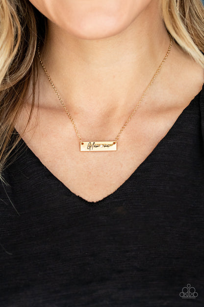 The GLAM-ma - Gold - Paparazzi Necklace