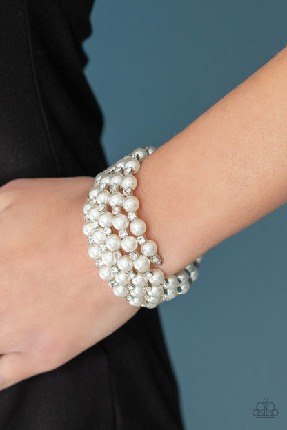 Rich Royal - White - Paparazzi Bracelet